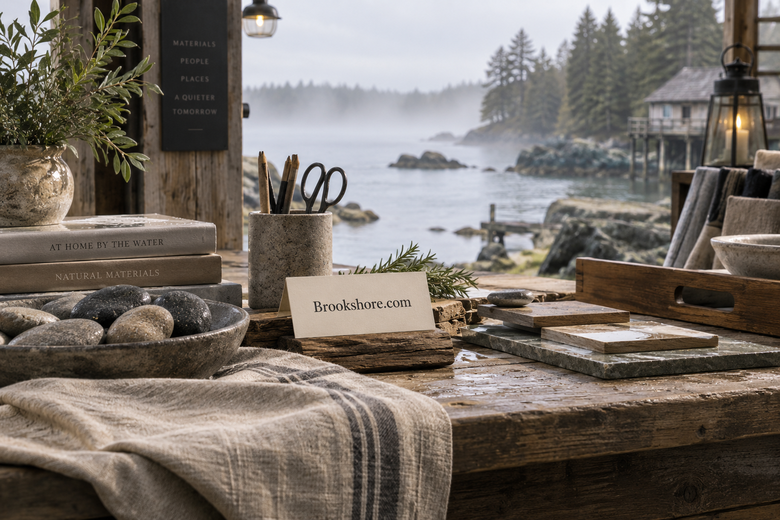 A landscape imagining waterside community brand