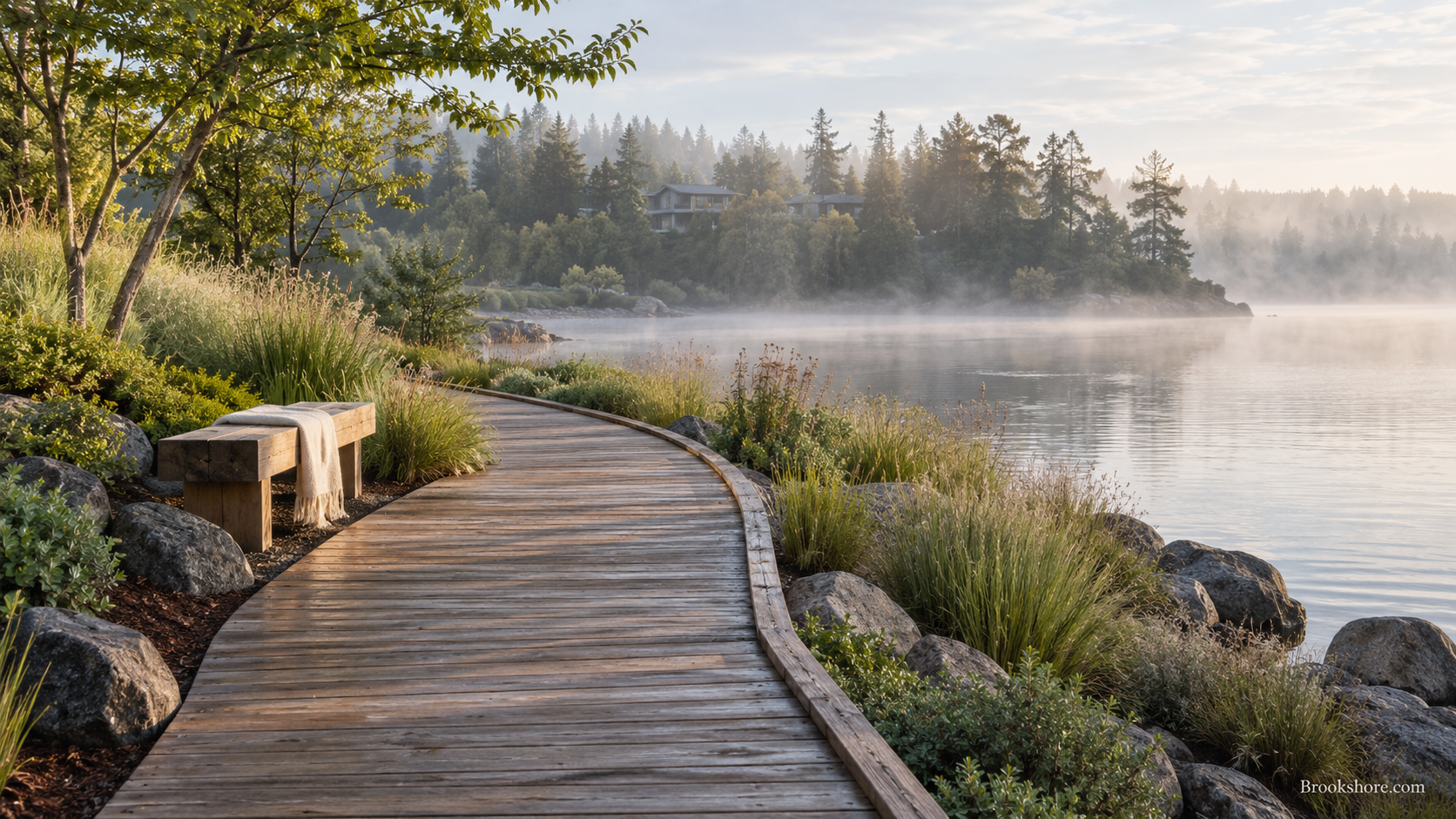 A quiet landscape reflecting the Brookshore theme